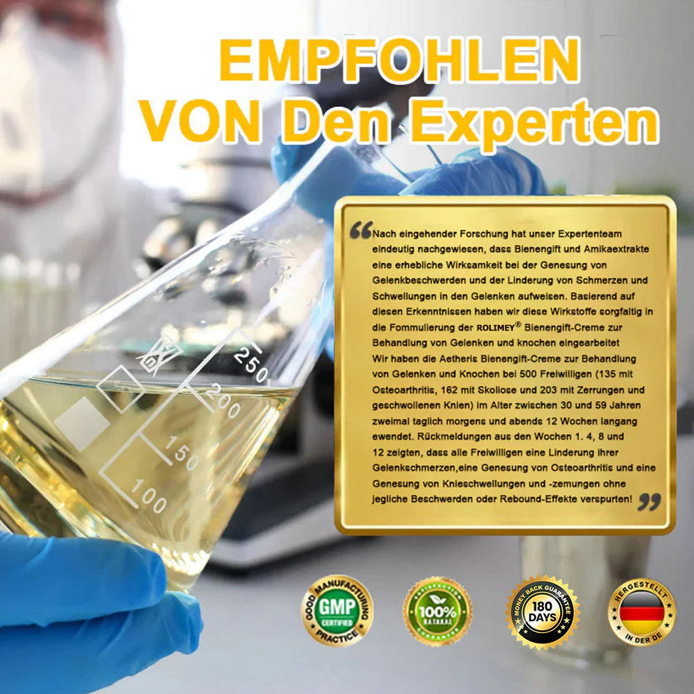✅ Offizieller Shop: Rolimey® Bienengift-Schmerzlinderungs Knochenheilungs Creme 👨‍⚕️(Reduzierung von Gelenkschwellungen, Schmerzen, Steifheit, Rötungen, Wärme, Muskelkater und Gelenkmüdigkeit) - Image 14