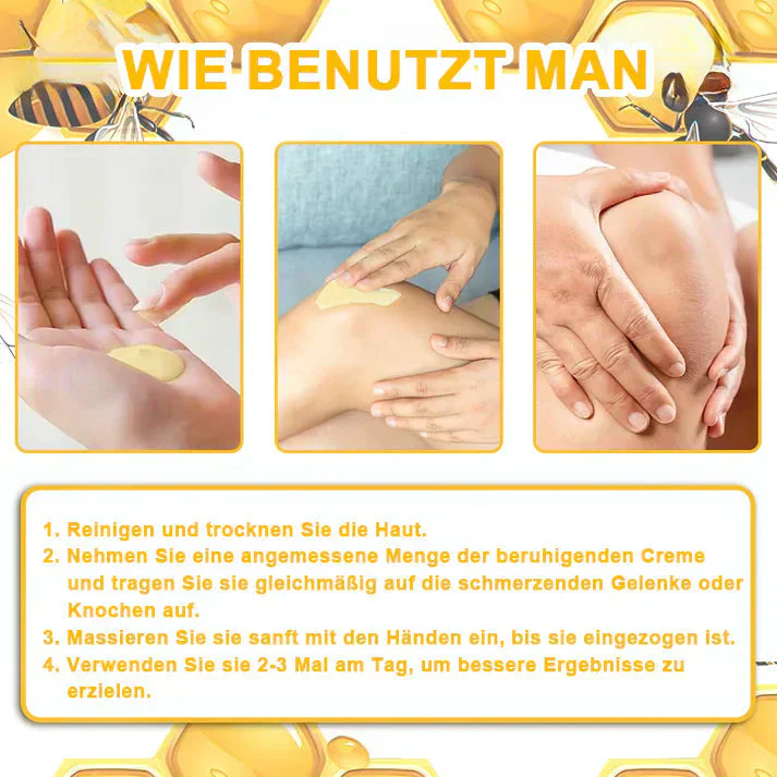✅ Offizieller Shop: Rolimey® Bienengift-Schmerzlinderungs Knochenheilungs Creme 👨‍⚕️(Reduzierung von Gelenkschwellungen, Schmerzen, Steifheit, Rötungen, Wärme, Muskelkater und Gelenkmüdigkeit) - Image 2